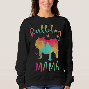 Sudadera Bulldog Mamá Bulldog inglés colorido regalos perro
