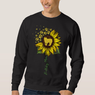 Sudadera Bulldog Mamá Girasol Bulldog Inglés Lover Regalos