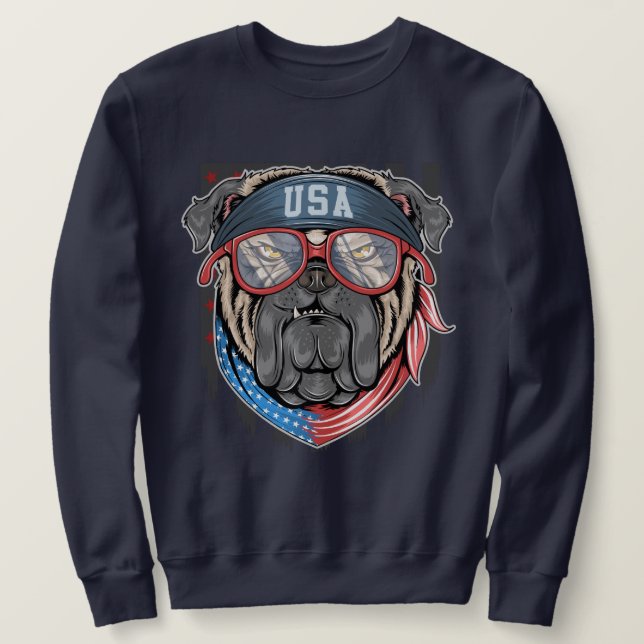 Sudadera Bulldog patriótico (Anverso del diseño)