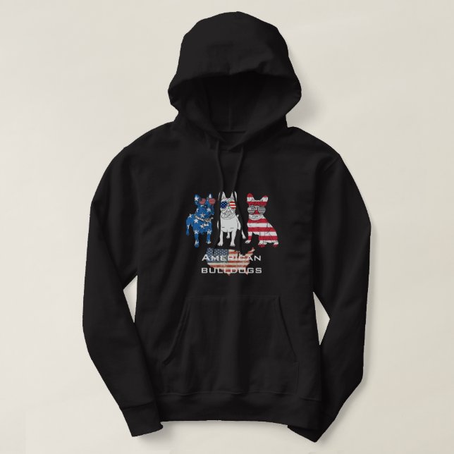 Sudadera Bulldoges norteamericanos divertidos y personaliza (Diseño del anverso)