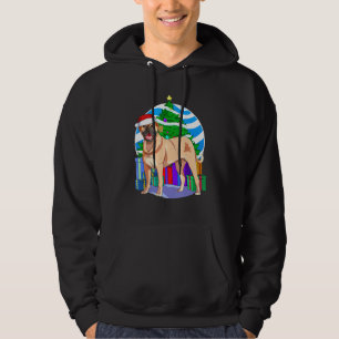 Sudadera Bullmastiff Cute Santa Navidad Decoración de árbol