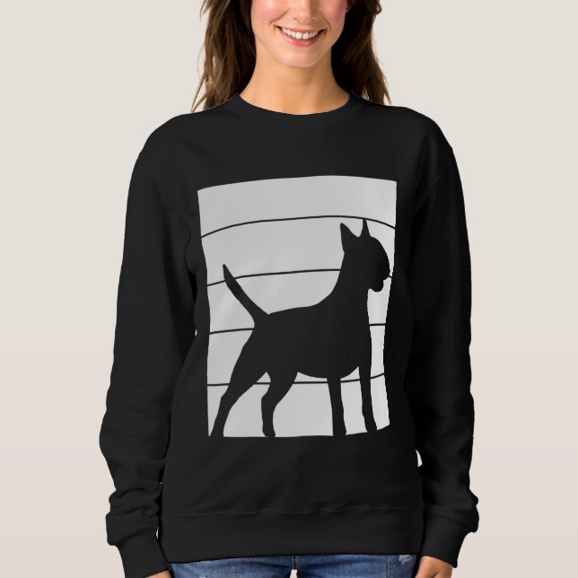 Sudadera Bullterrier Silhouette Retro Vintage (Anverso)