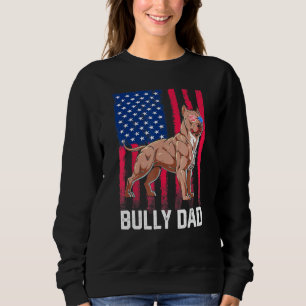 Sudadera Bully Dad Dog Bandera Estadounidense Merica 4O