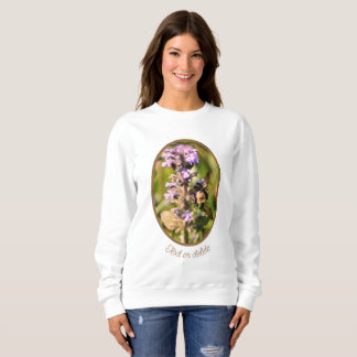 Sudadera Bumble Bee En Flor Púrpura Personalizado