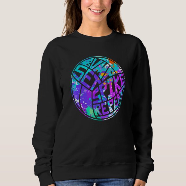 Sudadera Bump Set Spike Repetir deportes de voleibol (Anverso)
