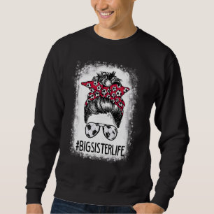 Sudadera Bun Mot desordenado de la tía Bleached Big Sister