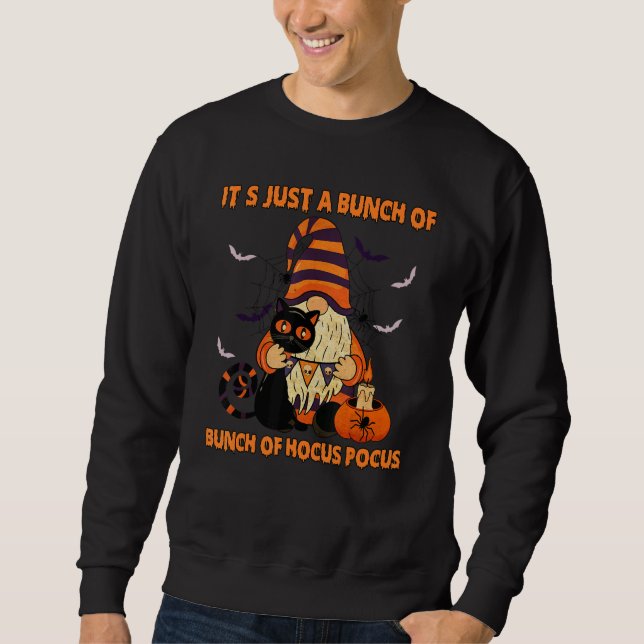 Sudadera Bunch Of Hocus Pocus Pumpkin Gnomes Bats Scary Cat (Anverso)