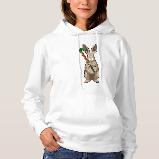 Sudadera Bunny at Hockey with Hockey stick (Anverso)