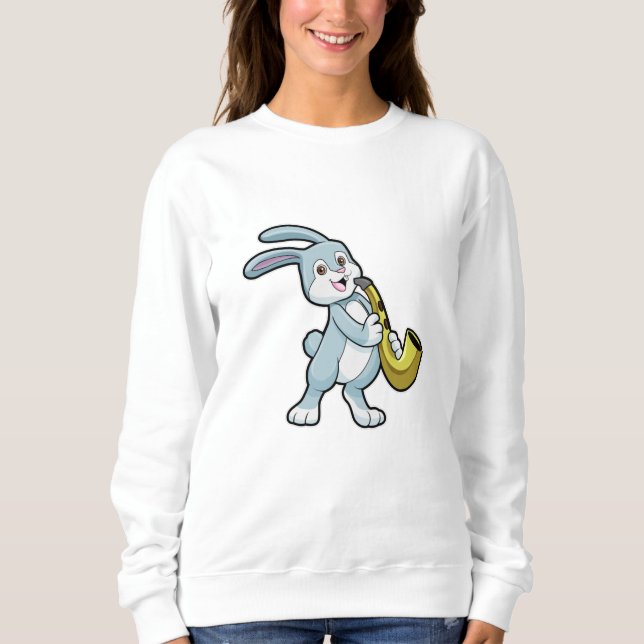 Sudadera Bunny at Music con saxofón (Anverso)