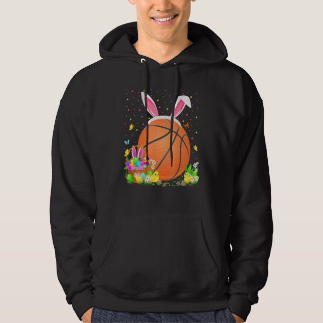Sudadera Bunny Basketball Pascua Huevos Caza Baloncesto Eas (Anverso)