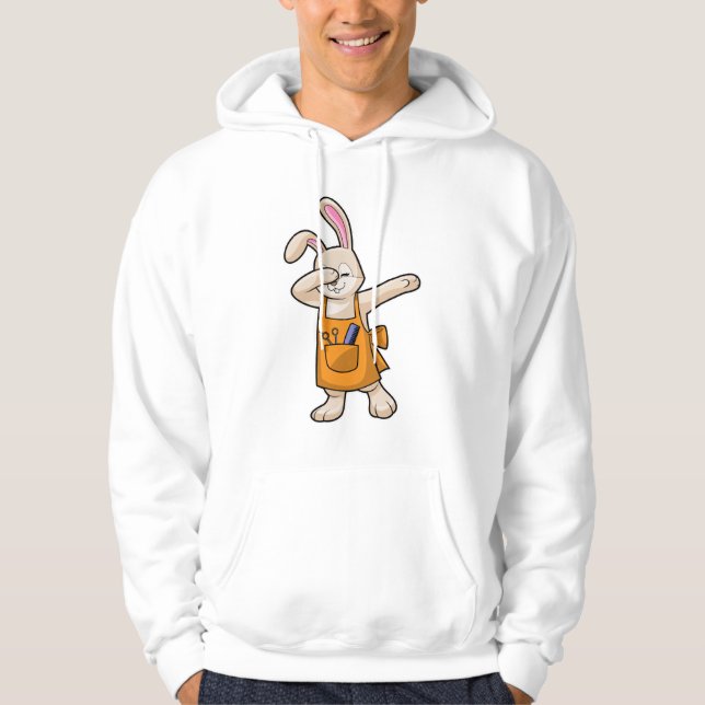 Sudadera Bunny como peluquero con comb y tijera (Anverso)