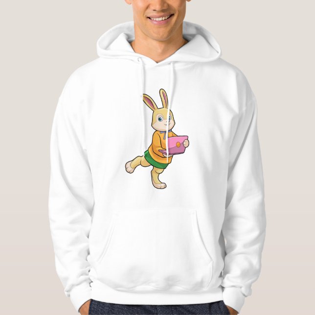 Sudadera Bunny como secretario con laptop (Anverso)