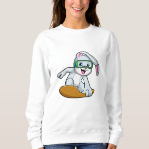 Sudadera Bunny como Snowboarder con Snowboard