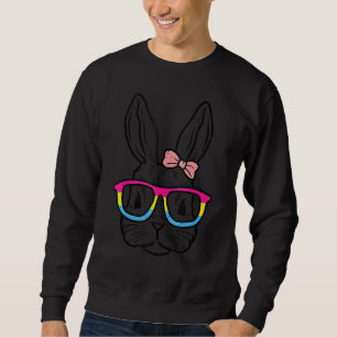 Sudadera Bunny Face Glasses Animal Lgbtq Pansexual Pan Flag
