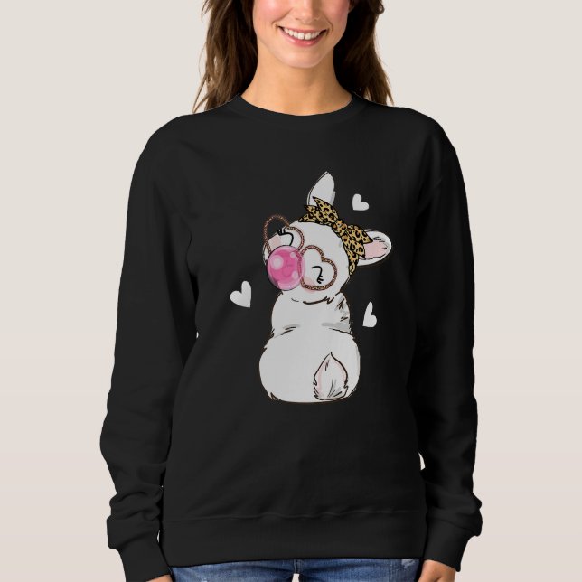 Sudadera Bunny Face Leopard Glasses Hearband Happy Ea (Anverso)