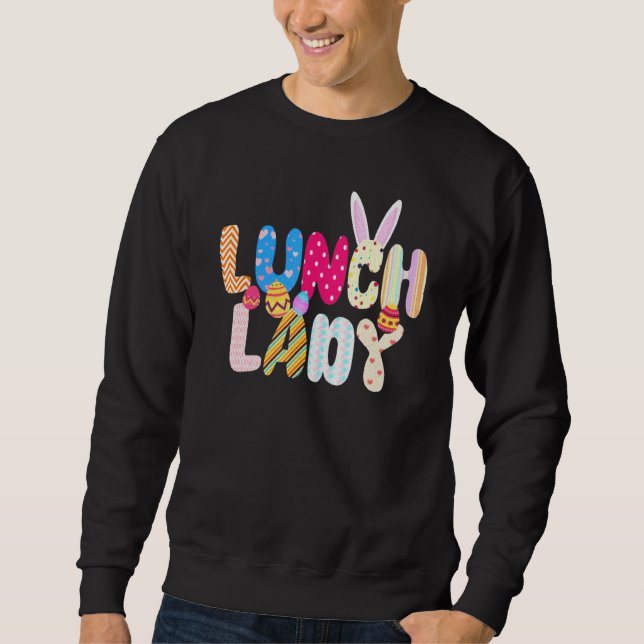 Sudadera Bunny Lunch Lady Funny Egy Easter Day (Anverso)