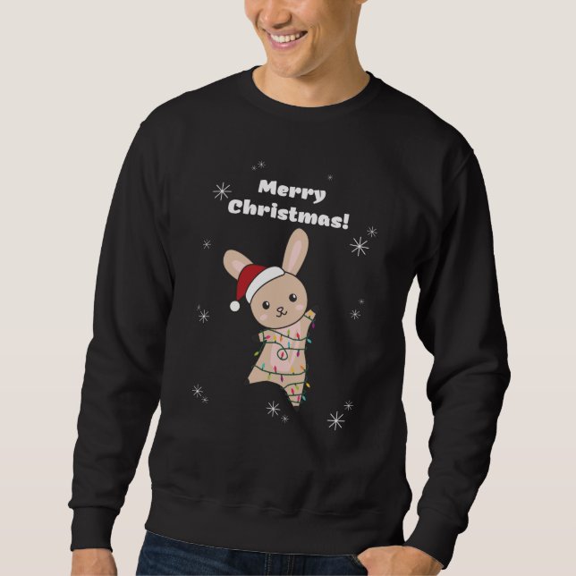 Sudadera Bunny Merry Christmas Winter Animals Rabbits Sweat (Anverso)