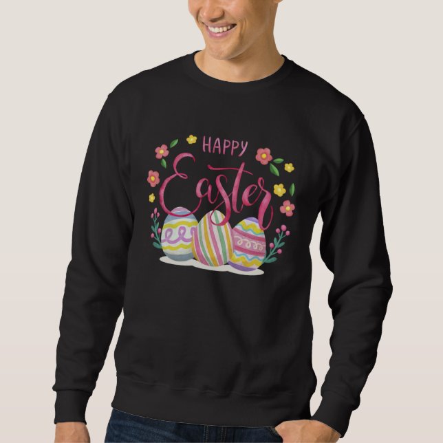 Sudadera Bunny Pastel Spring Hunt Eggs Rabbit Happy Easter  (Anverso)