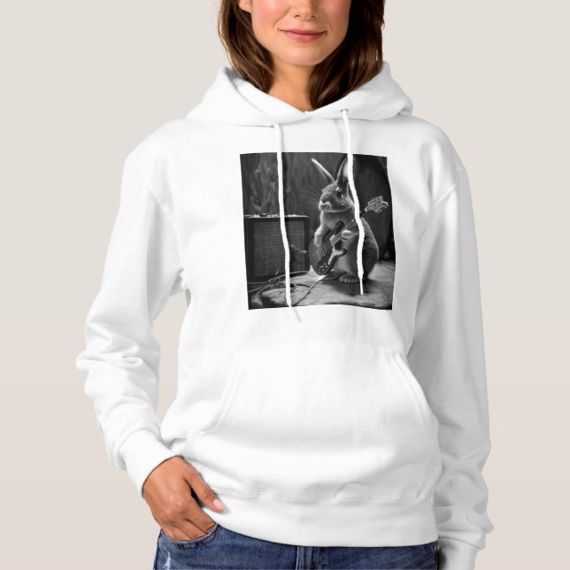 Sudadera Bunny tocando una guitarra (Anverso)
