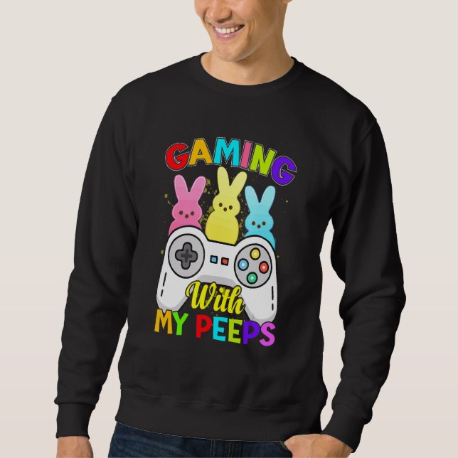Sudadera Bunny Video Game Controller Easter Day Gamer Boys (Anverso)