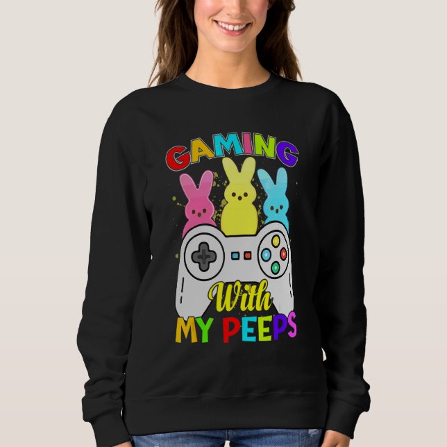 Sudadera Bunny Video Game Controller Easter Day Gamer Boys (Anverso)