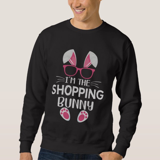 Sudadera Bunny With Sunglasses Easter Party I m the Shoppin (Anverso)