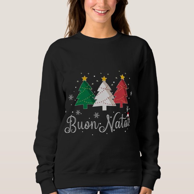 Sudadera Buon Natale Árbol italiano de Navidad - Navidad (Anverso)