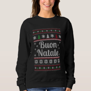 Sudadera Buon Natale Navidades feos italianos patrón camise