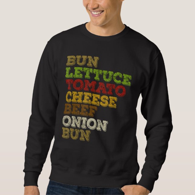 Sudadera Burger Day Cheeseburger Hamburger Beef Anatomy (Anverso)