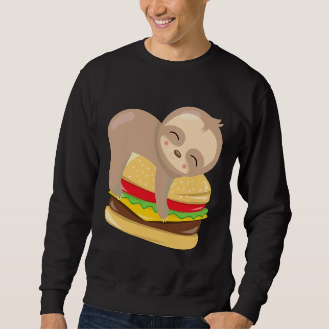 Sudadera Burger de eslogan lindo (Anverso)