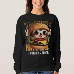 Sudadera Burger Y Slothes Me Hacen Feliz