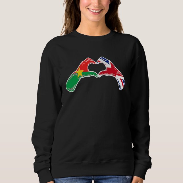 Sudadera Burkina Faso British Flag  Burkinabe British UK He (Anverso)