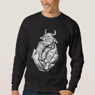 Sudadera Burla del Mercado de Valores con Tattoos Muscular