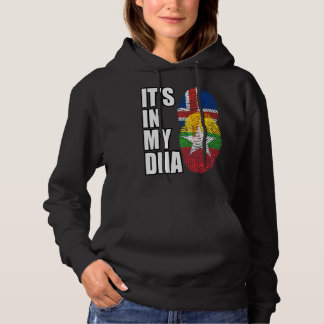 Sudadera Burmese And Icelandic Mix DNA Flag Heritage