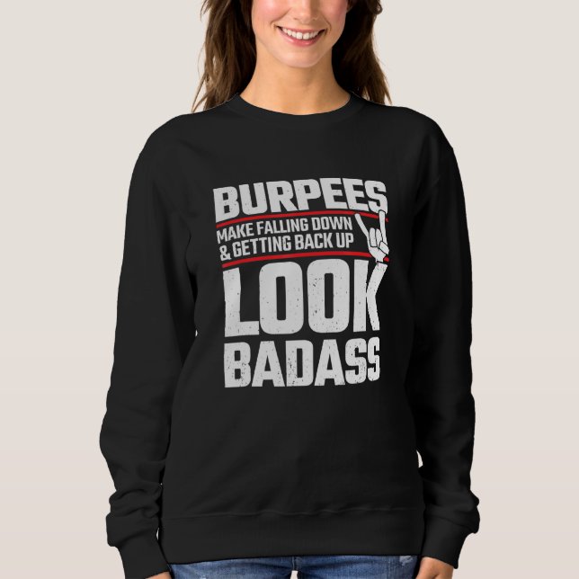 Sudadera Burpees Meme Fitness Ejercicio Chiste entrenamient (Anverso)