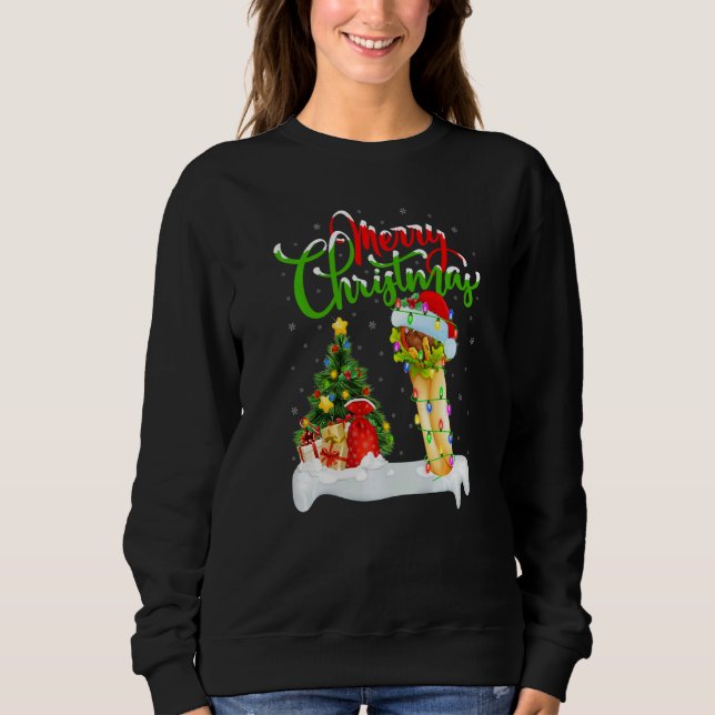 Sudadera Burrito Food  Xmas Decorations Santa Burrito Chris (Anverso)
