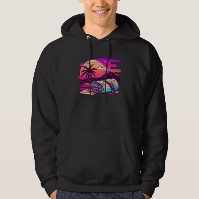 Sudadera Burritos Synthwave 80s Retrowave Aesthetic (Anverso)
