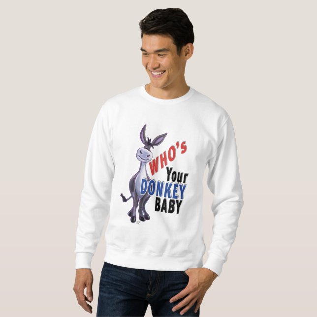 Sudadera Burro Divertido, ¿Quién es tu Bebé Burro (Anverso completo)
