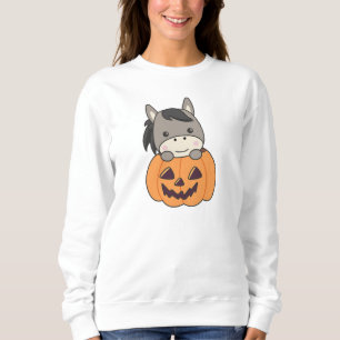 Sudadera Burro En Calabaza Dulce Burro Feliz Halloween