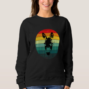 Sudadera Burro Retro Estilo Atardecer Vintage Burro Perro
