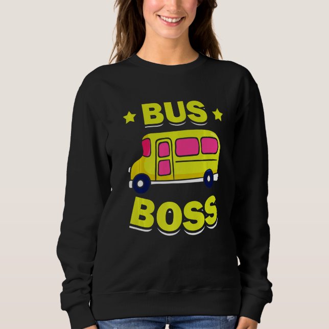 Sudadera Bus Boss 100th Day Of School Studies Vehicle Drive (Anverso)