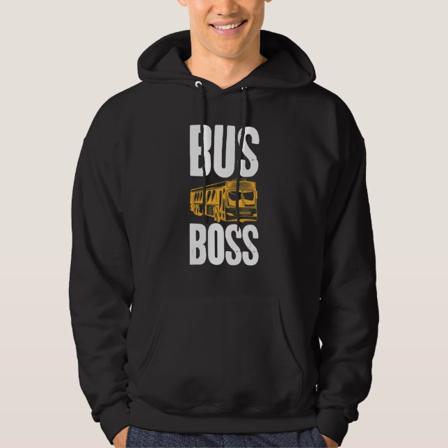 Sudadera Bus Boss   School Bus Driver Graphic Print Apparel (Anverso)