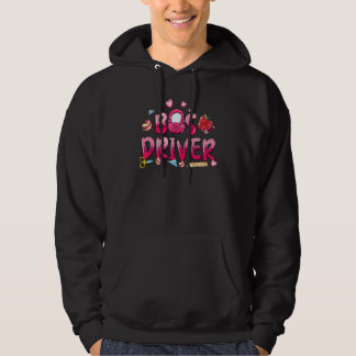 Sudadera Bus Driver Buffalo Plaid Heart Cute Valentine's Da