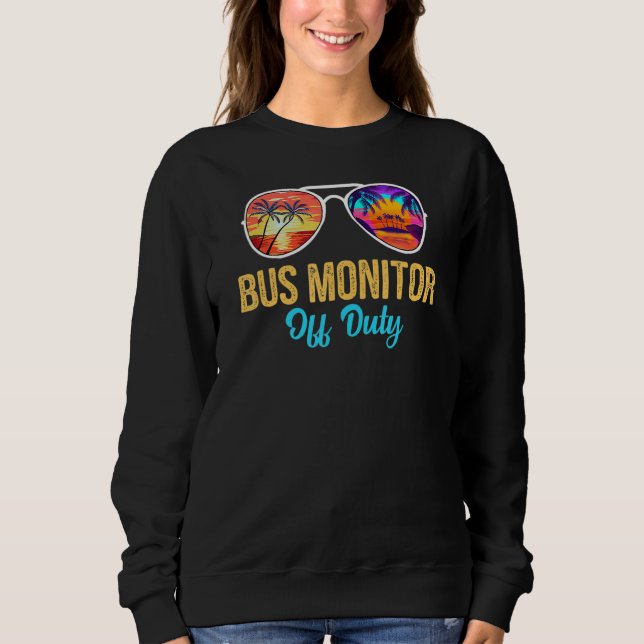 Sudadera Bus Monitor Off Duty Sungafas Palm Tree Last Day (Anverso)