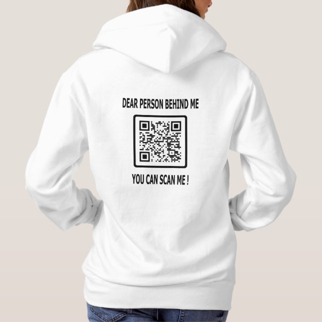 Sudadera Buscar código QR para presupuesto Inspirador (Reverso)