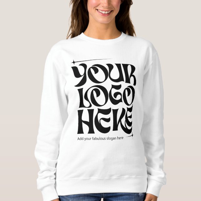 Sudadera Business Logo Custom Groovy Retro Simple (Anverso)