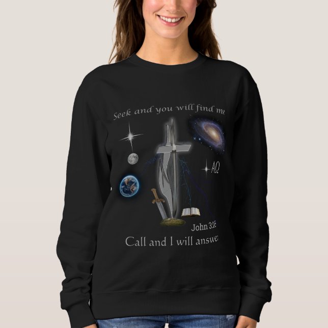 Sudadera Busquen y me encontrarán (Anverso)