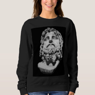 Sudadera Busto de mármol grecorromano clásico en blanco y n