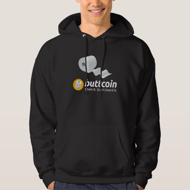 Sudadera Buttcoin Compártelo No lo Acacicies  Bitcoin Cript (Anverso)