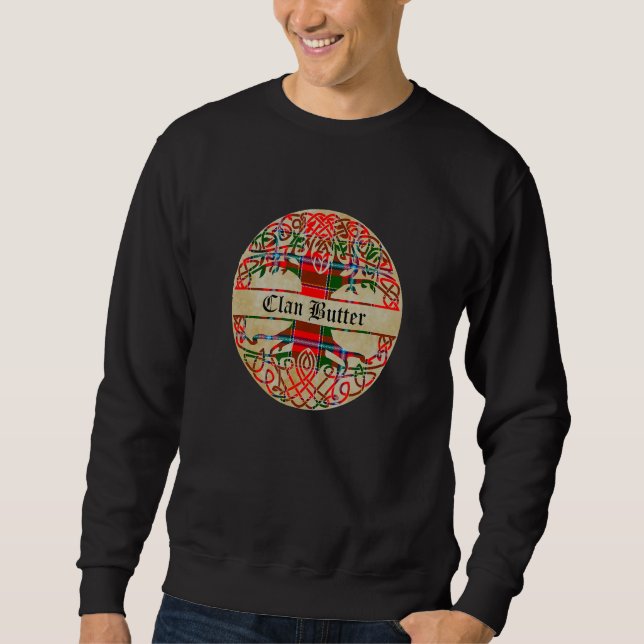 Sudadera Butter Clan Tartan Tree of Life Scottish Surname (Anverso)